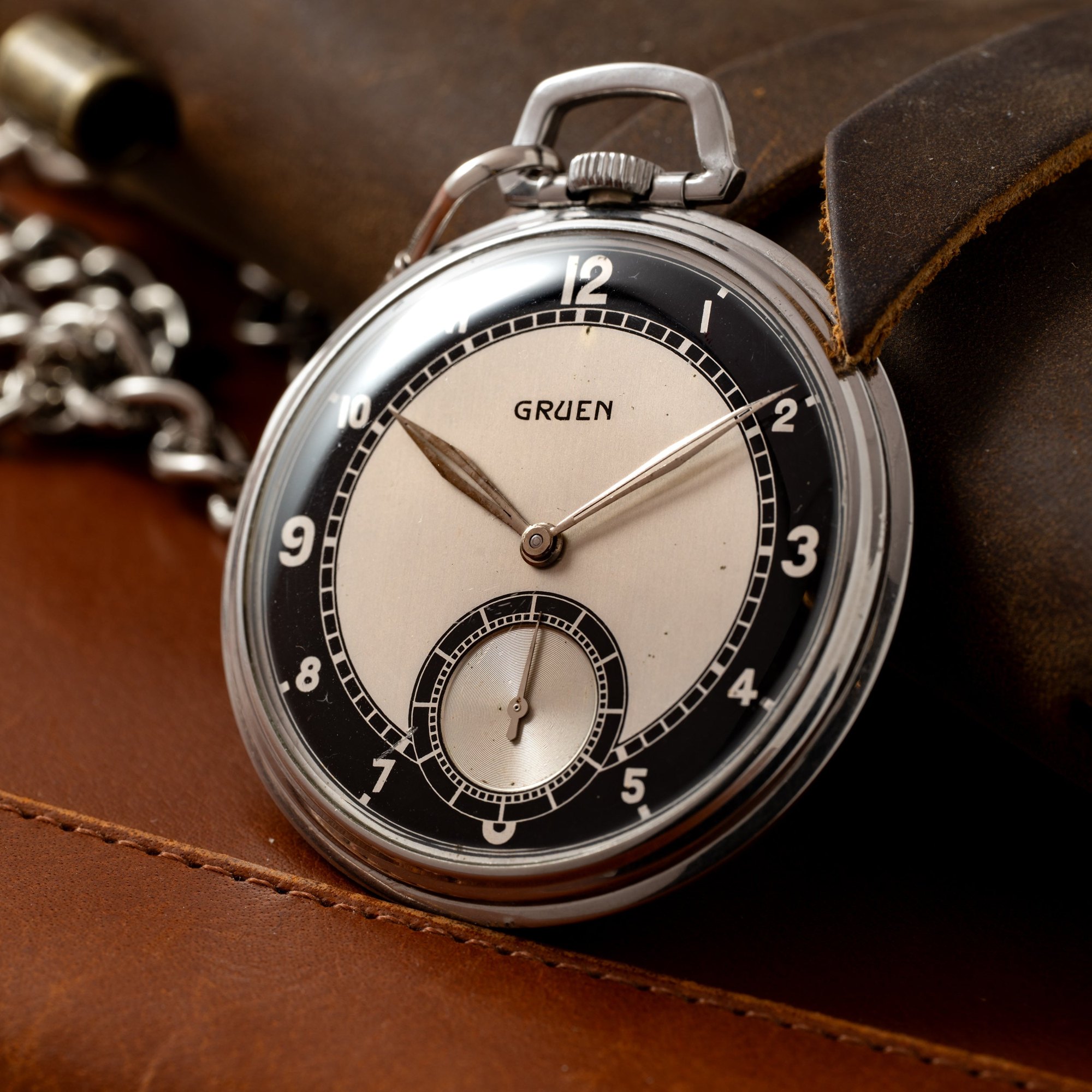 تصویر منبع؛ ساعت جیبی Gruen Art Deco کالیبر 795