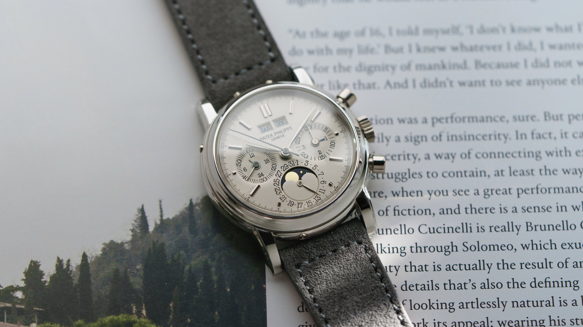 تصویر منبع؛ ساعت مچی Patek Philippe 3970EP سری دوم کرنوگراف تقویم دائمی پلاتین
