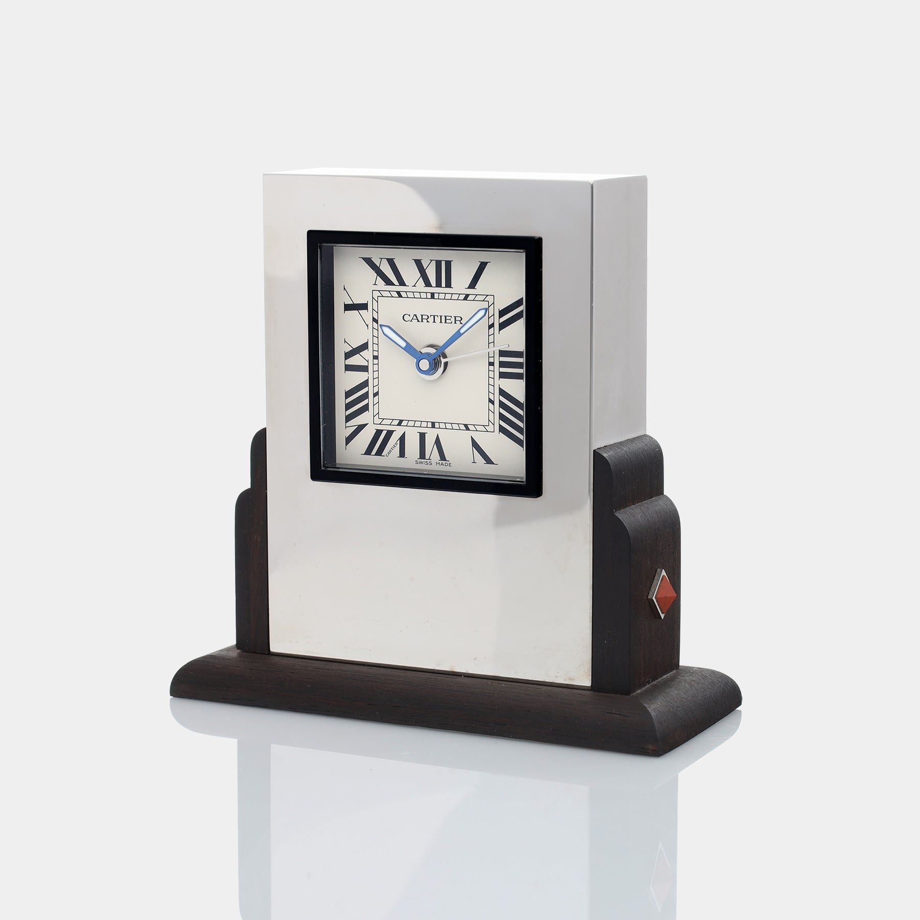 تصویر منبع؛ ساعت رومیزی Cartier طرح آرت دکو مدل Pendulette Basculante رفرنس 2748