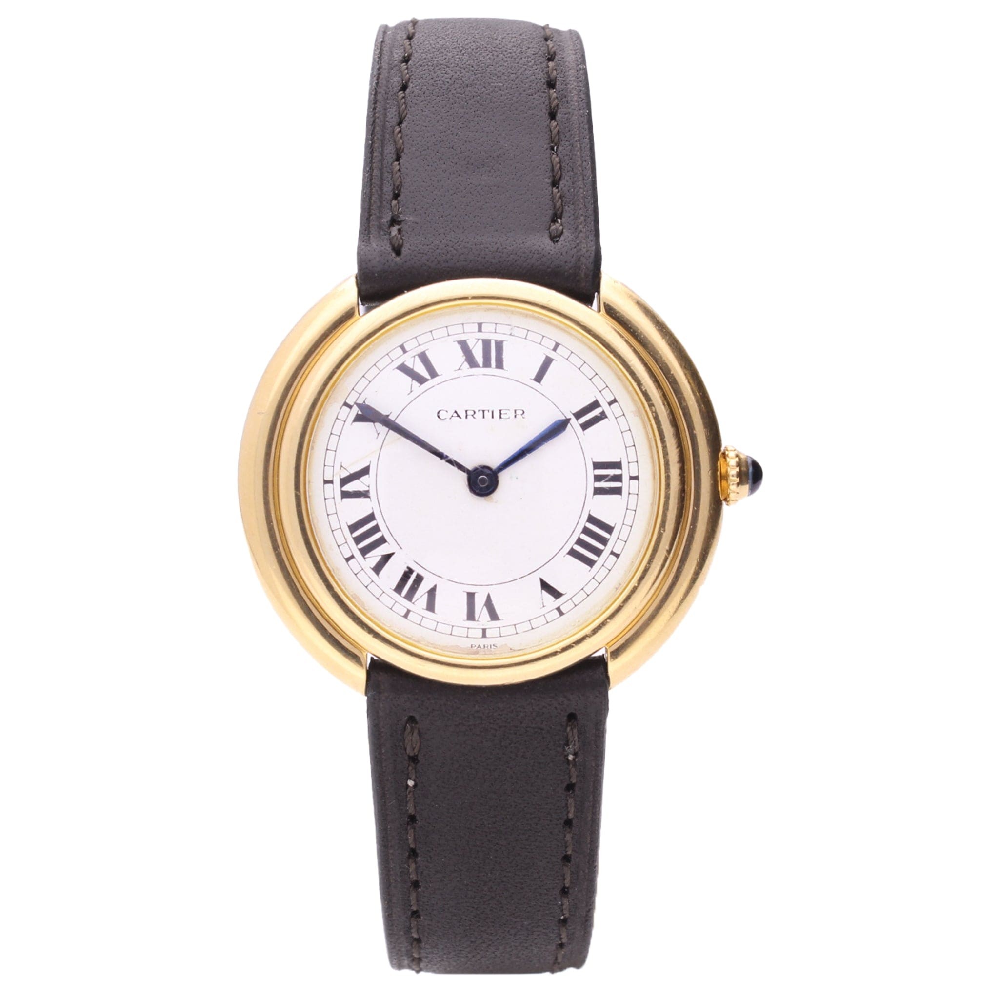 تصویر منبع؛ ساعت مچی Cartier Vendôme از طلای زرد ۱۸ عیار، دهه ۱۹۷۰