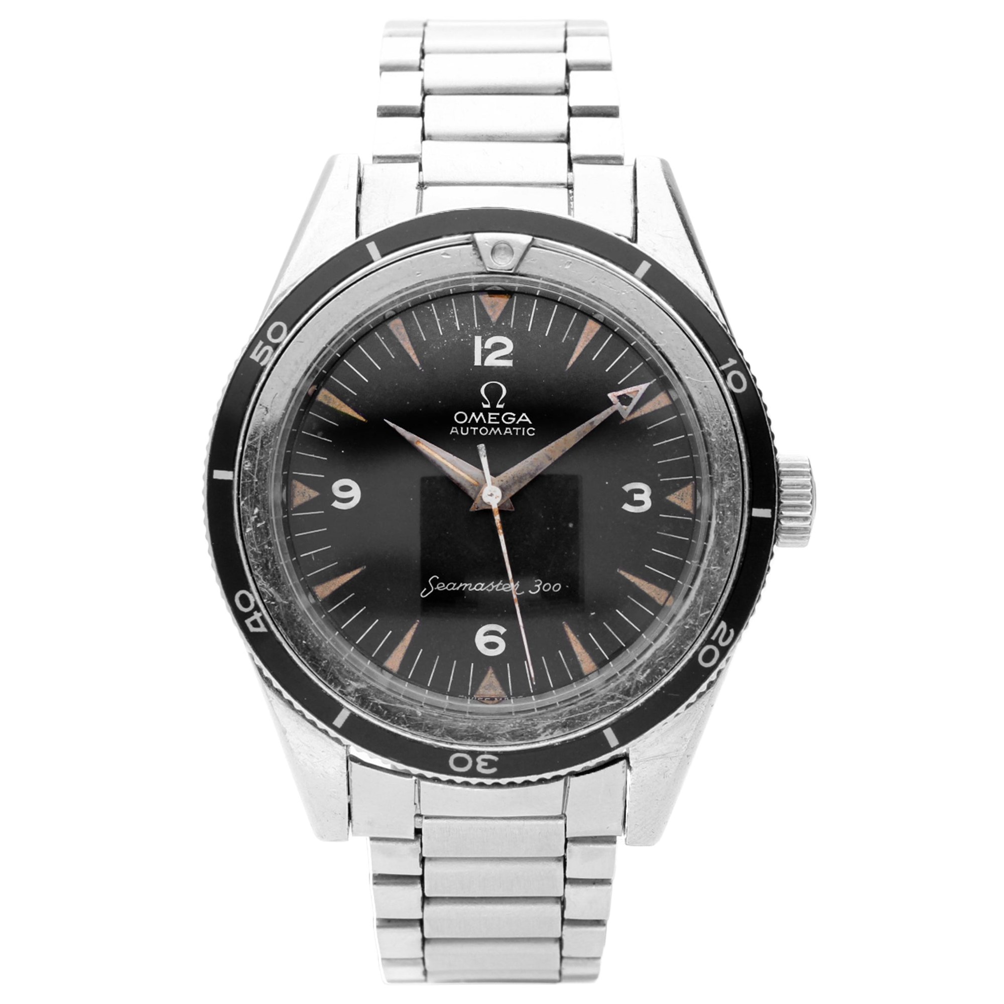 تصویر منبع؛ ساعت مچی اتوماتیک استیل OMEGA Seamaster 300 نسل اول، ۱۹۶۲