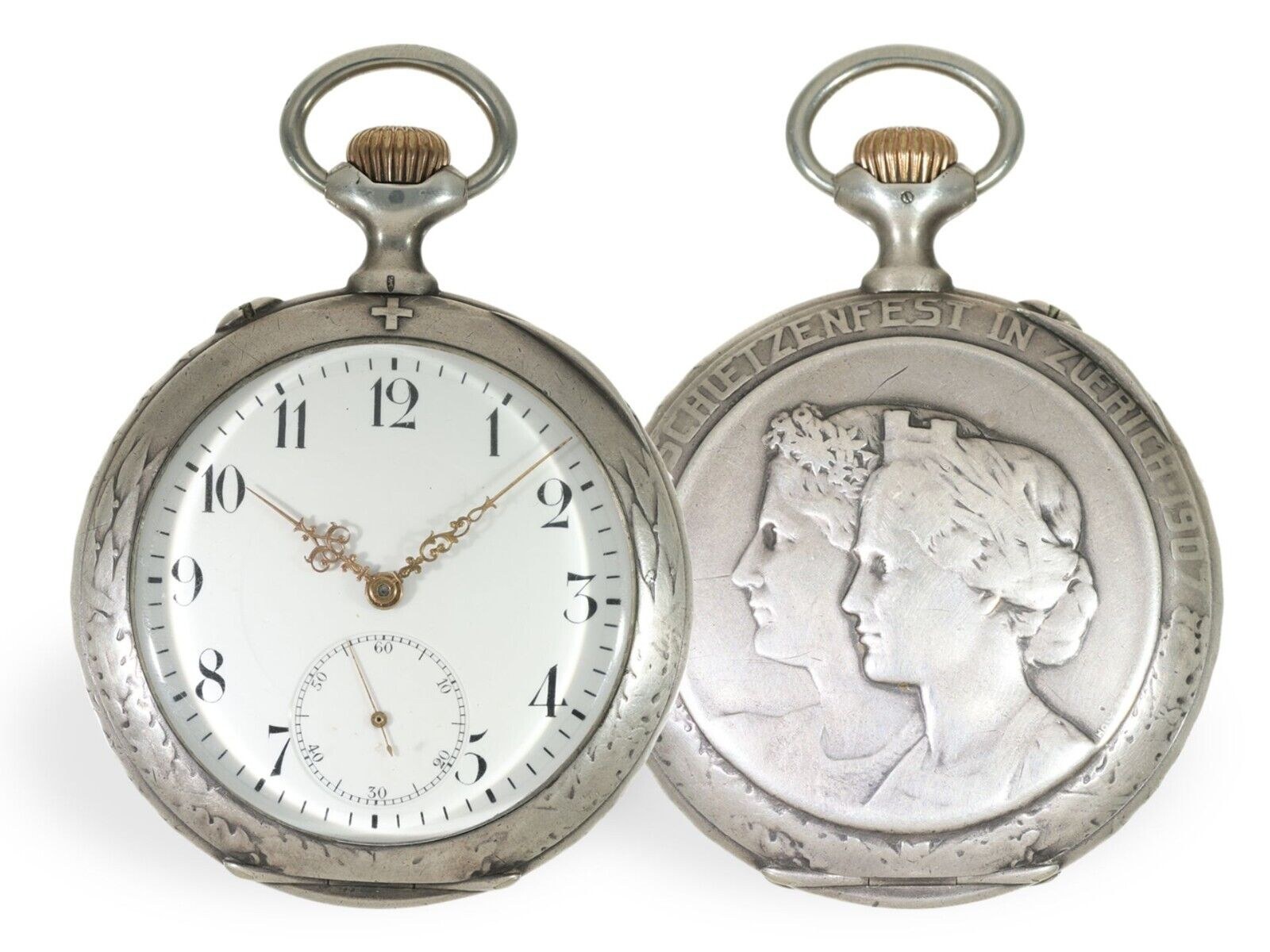 ساعت جیبی نقره IWC یادبود مسابقات تیراندازی زوریخ ۱۹۰۷