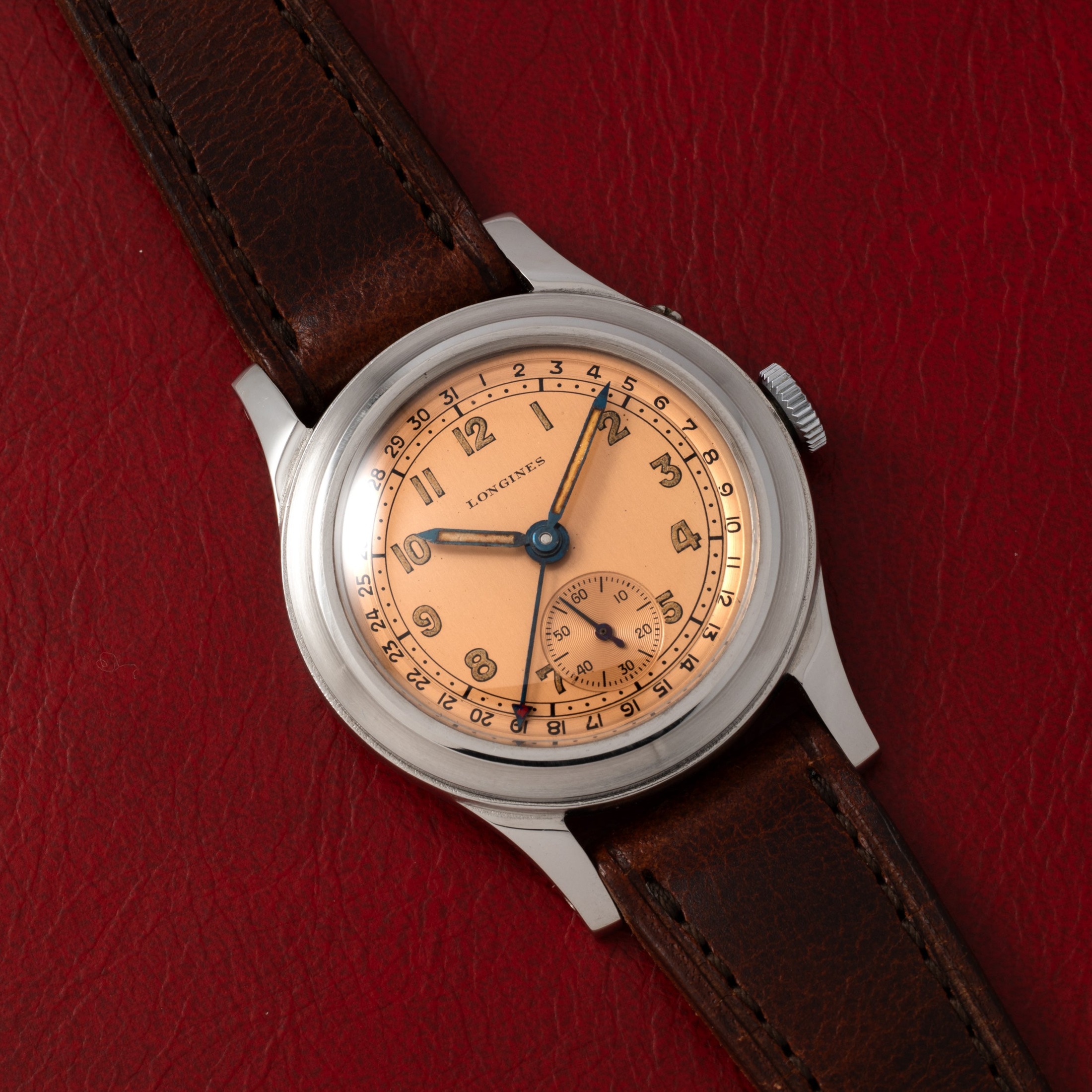 تصویر منبع؛ ساعت کلاسیک Longines 'Salmon' Pointer Date
