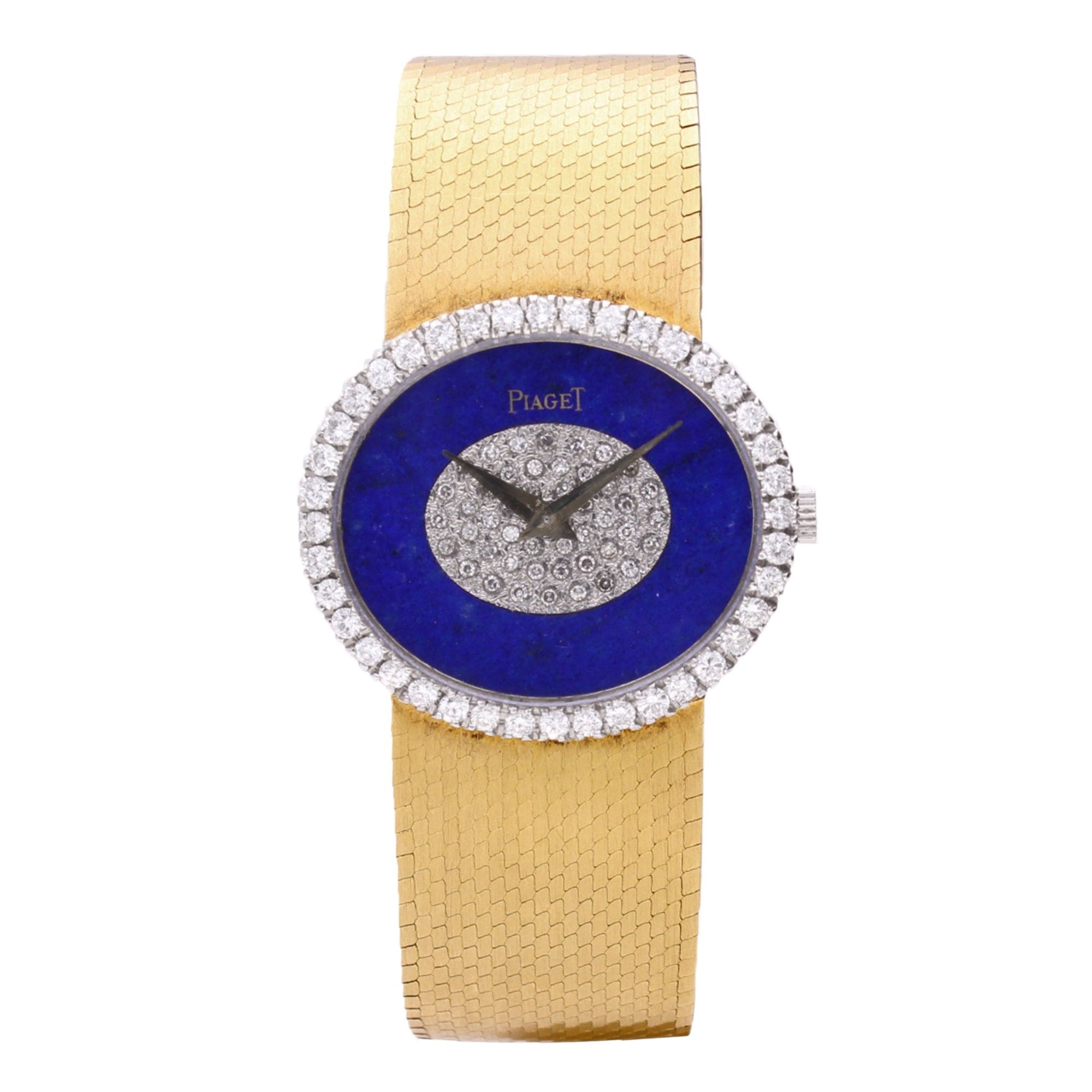 تصویر منبع؛ ساعت مچی طلا Piaget رفرنس 9806 B2 با صفحه لاجورد و الماس