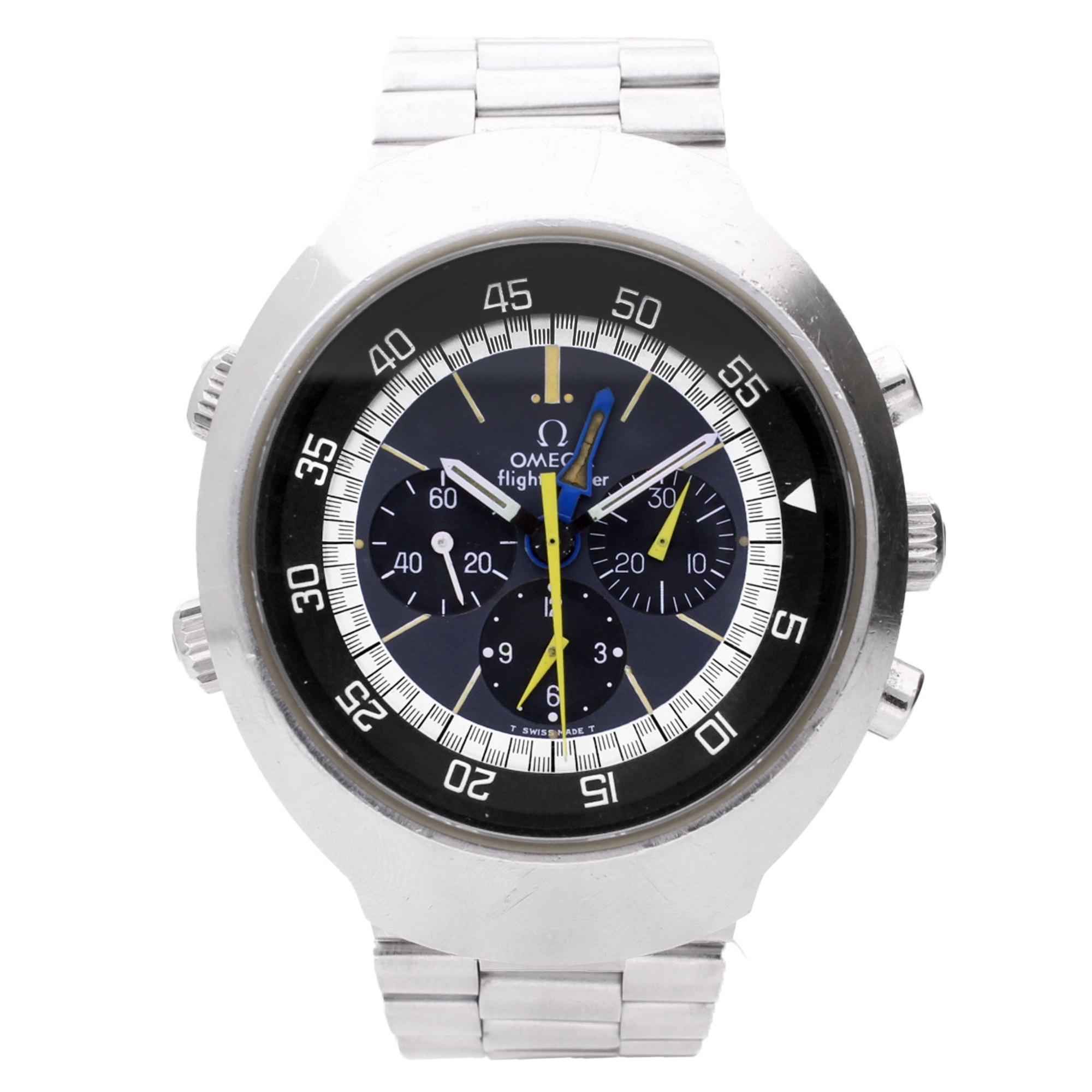 تصویر منبع؛ ساعت مچی کرنوگراف OMEGA Flightmaster نسل دوم رفرنس ST 145.036