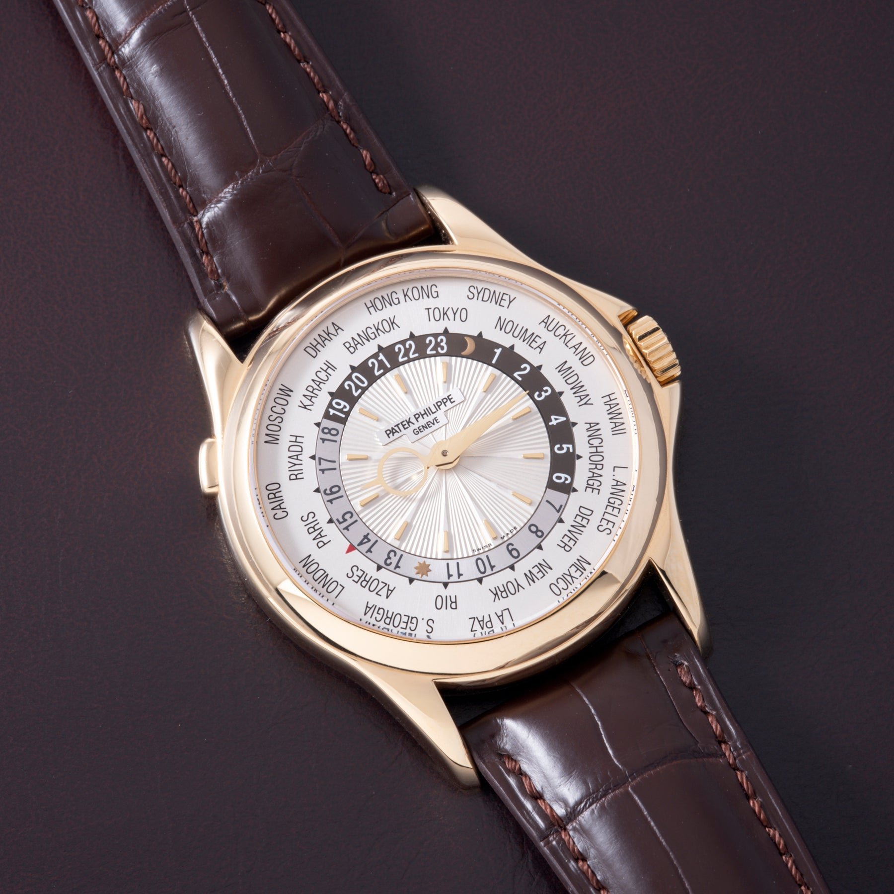 تصویر منبع؛ ساعت مچی زمان جهانی Patek Philippe World Time رفرنس 5130J-001