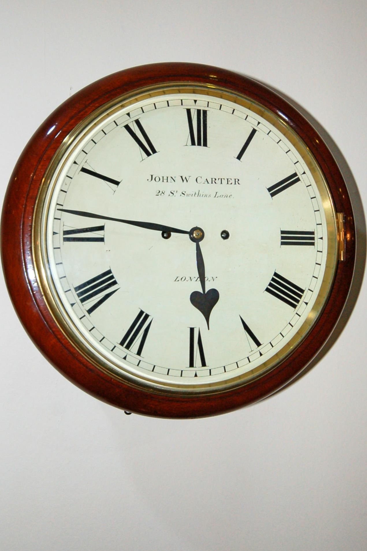ساعت دیواری آنتیک فیوزی دوگانه اثر John W. Carter لندن، اواسط قرن نوزدهم