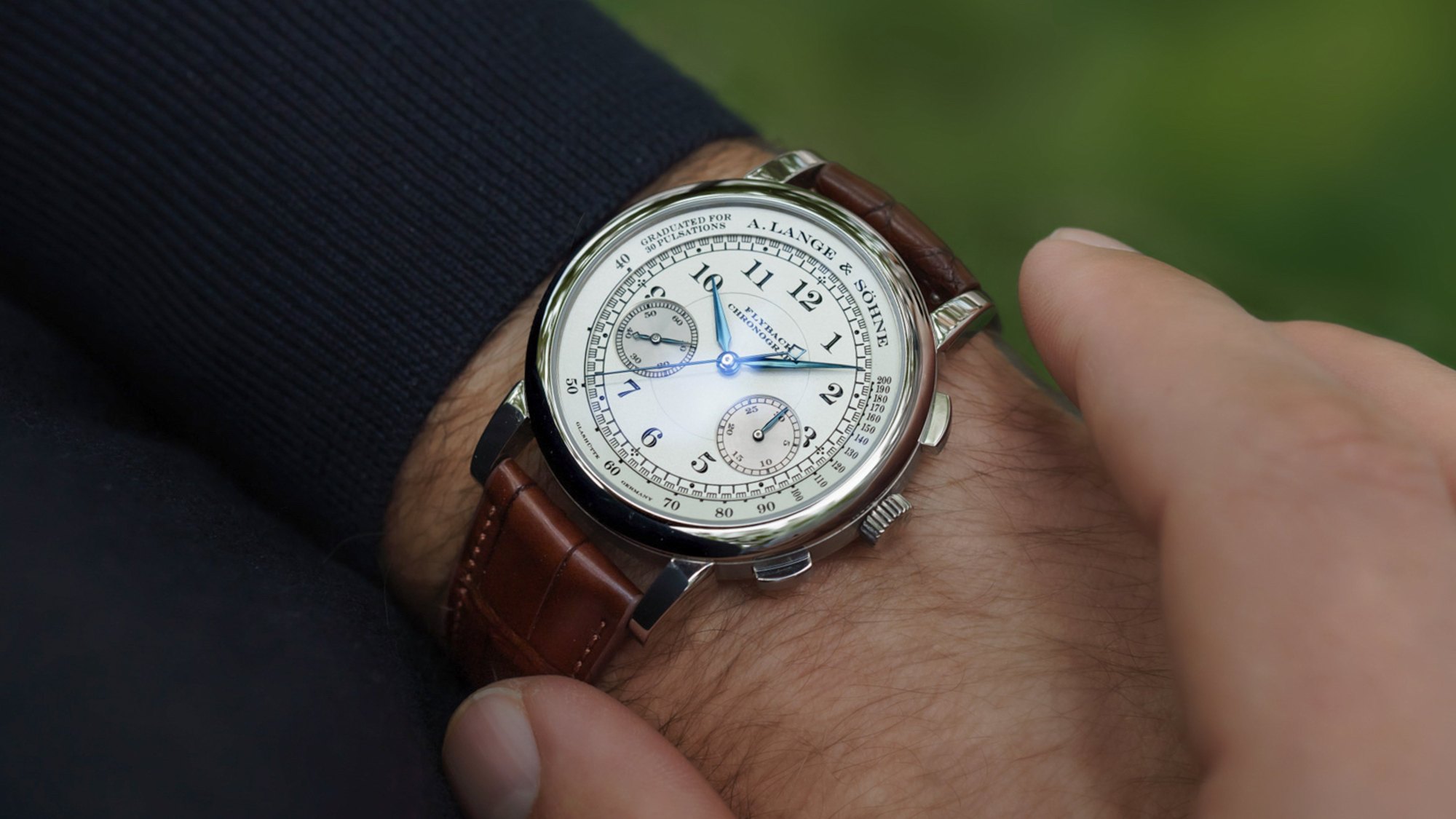تصویر منبع؛ ساعت مچی کرنوگراف A. Lange & Söhne 1815 Chronograph رفرنس 401.026