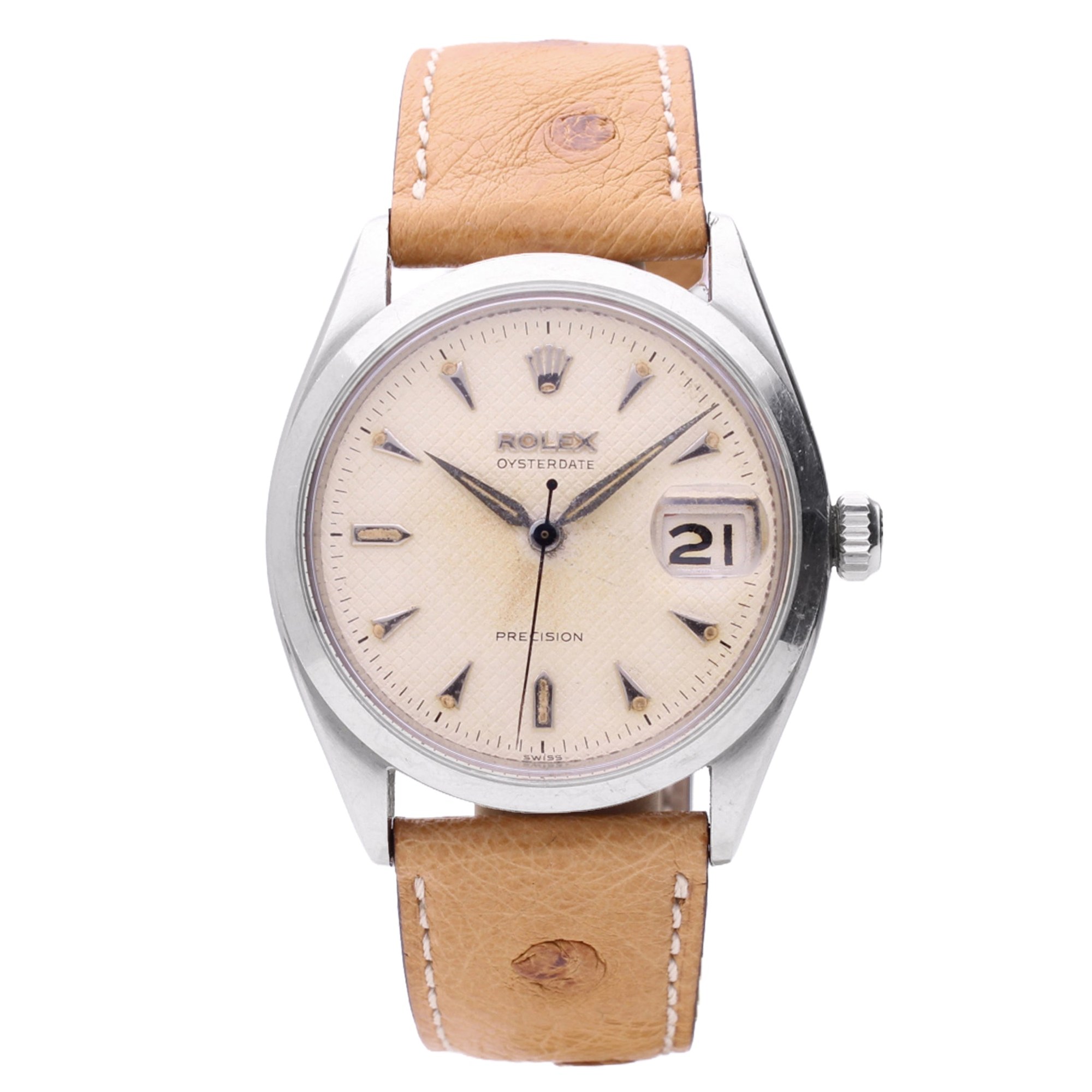 تصویر منبع؛ ساعت مچی استیل Rolex Precision رفرنس 6294، ساخت ۱۹۶۱