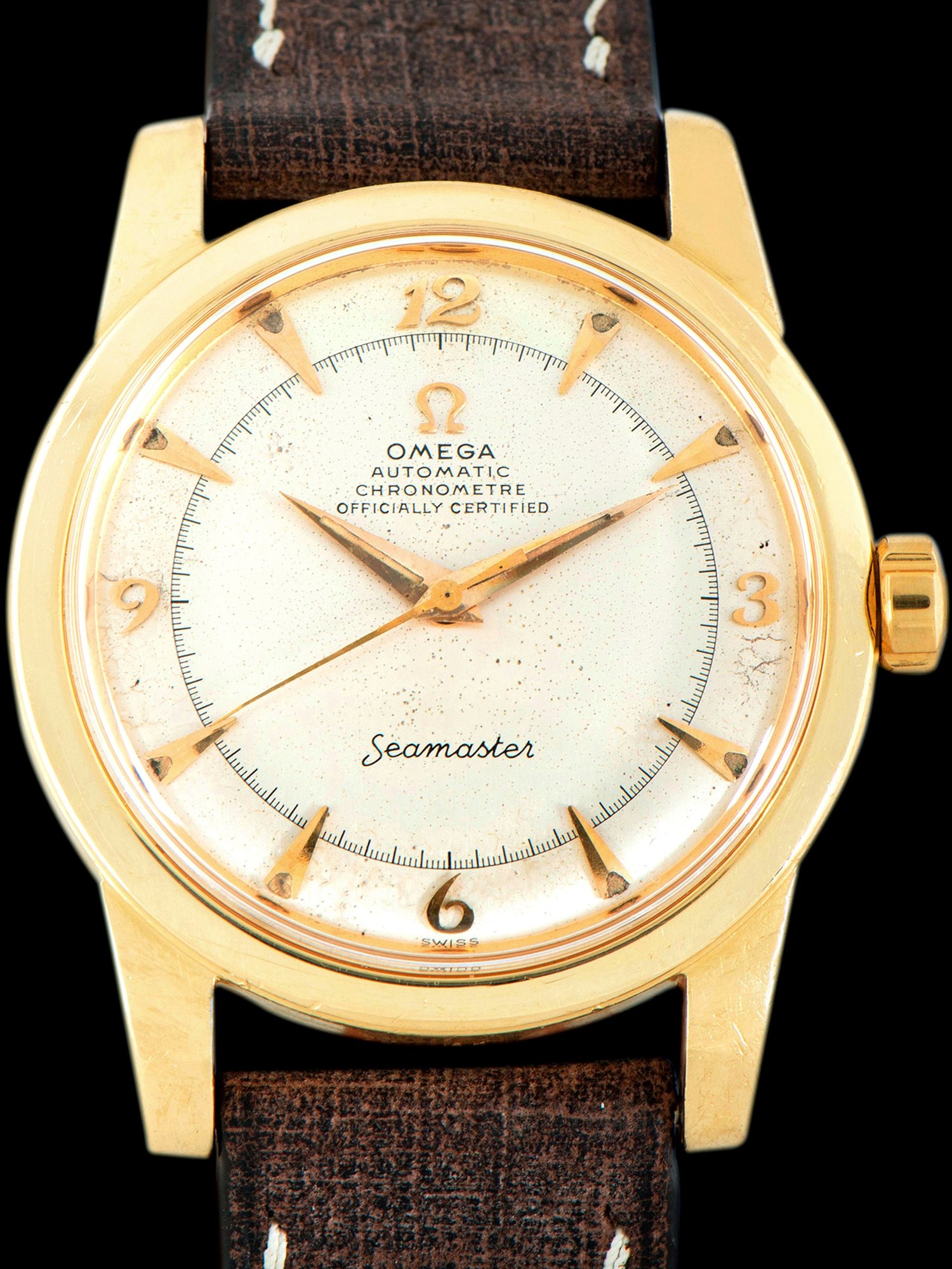 تصویر منبع؛ ساعت مچی امگا Omega Seamaster Automatic Chronometer طلا رفرنس 2577/2520