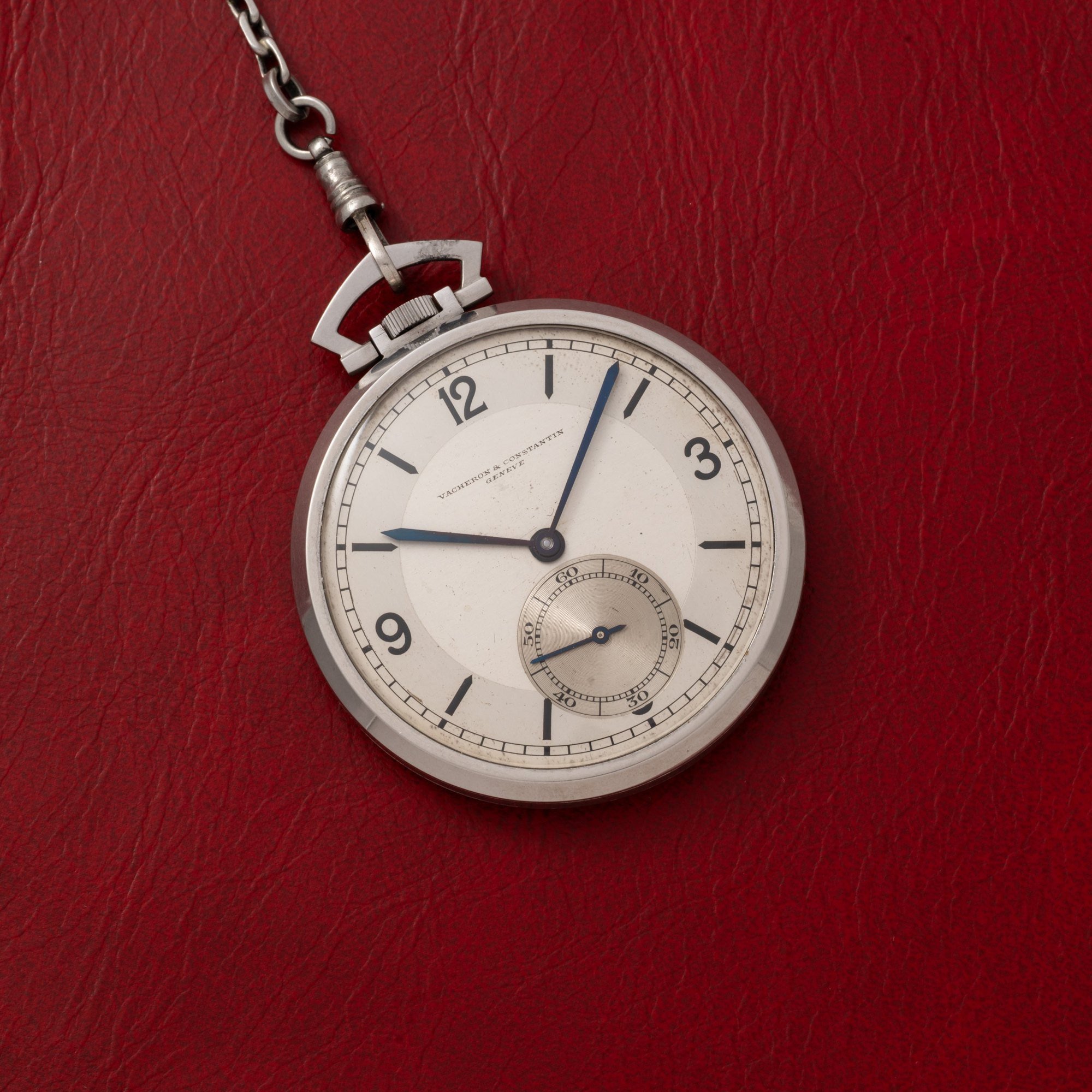 تصویر منبع؛ ساعت جیبی وینتیج Vacheron Constantin قاب استیل دهه ۱۹۳۰