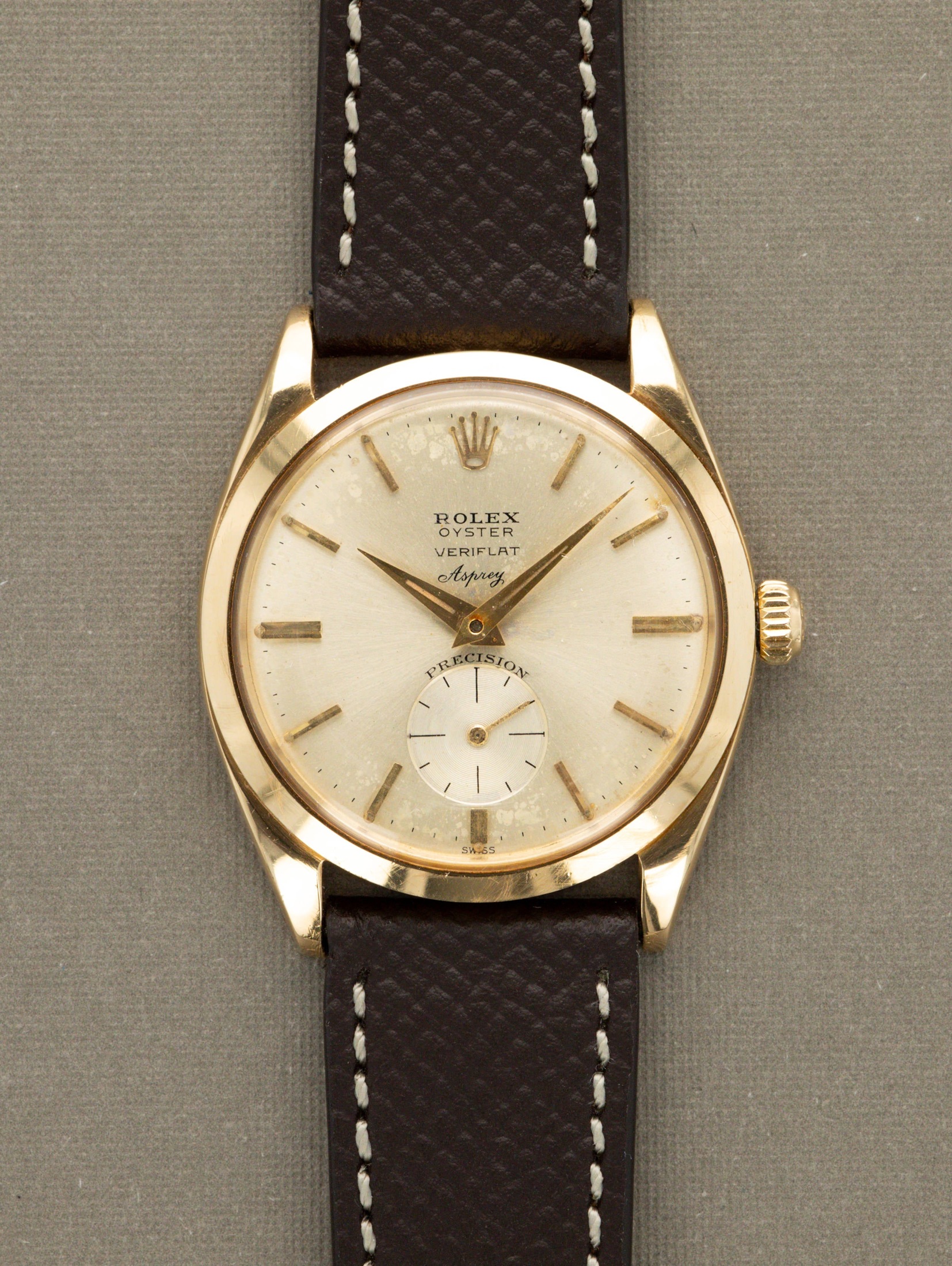 تصویر منبع؛ ساعت مچی Rolex Oyster Precision رفرنس 6512 'Veriflat'