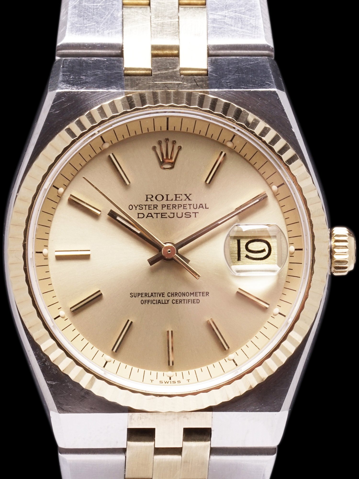 تصویر منبع؛ ساعت مچی Rolex Datejust رفرنس 1630 دو رنگ ساخت ۱۹۷۸
