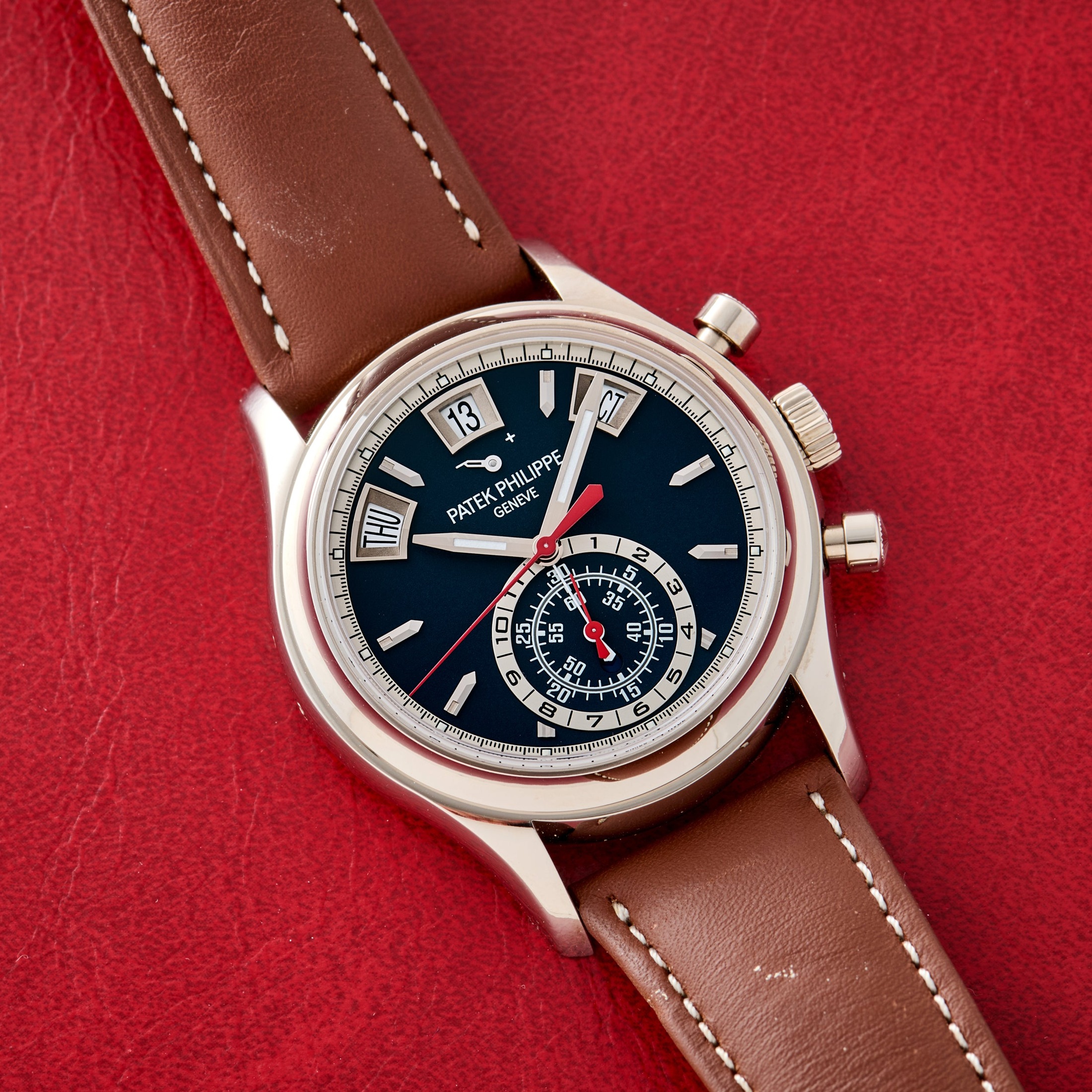 تصویر منبع؛ ساعت Patek Philippe Annual Calendar Flyback Chronograph رفرنس 5960/01G-001