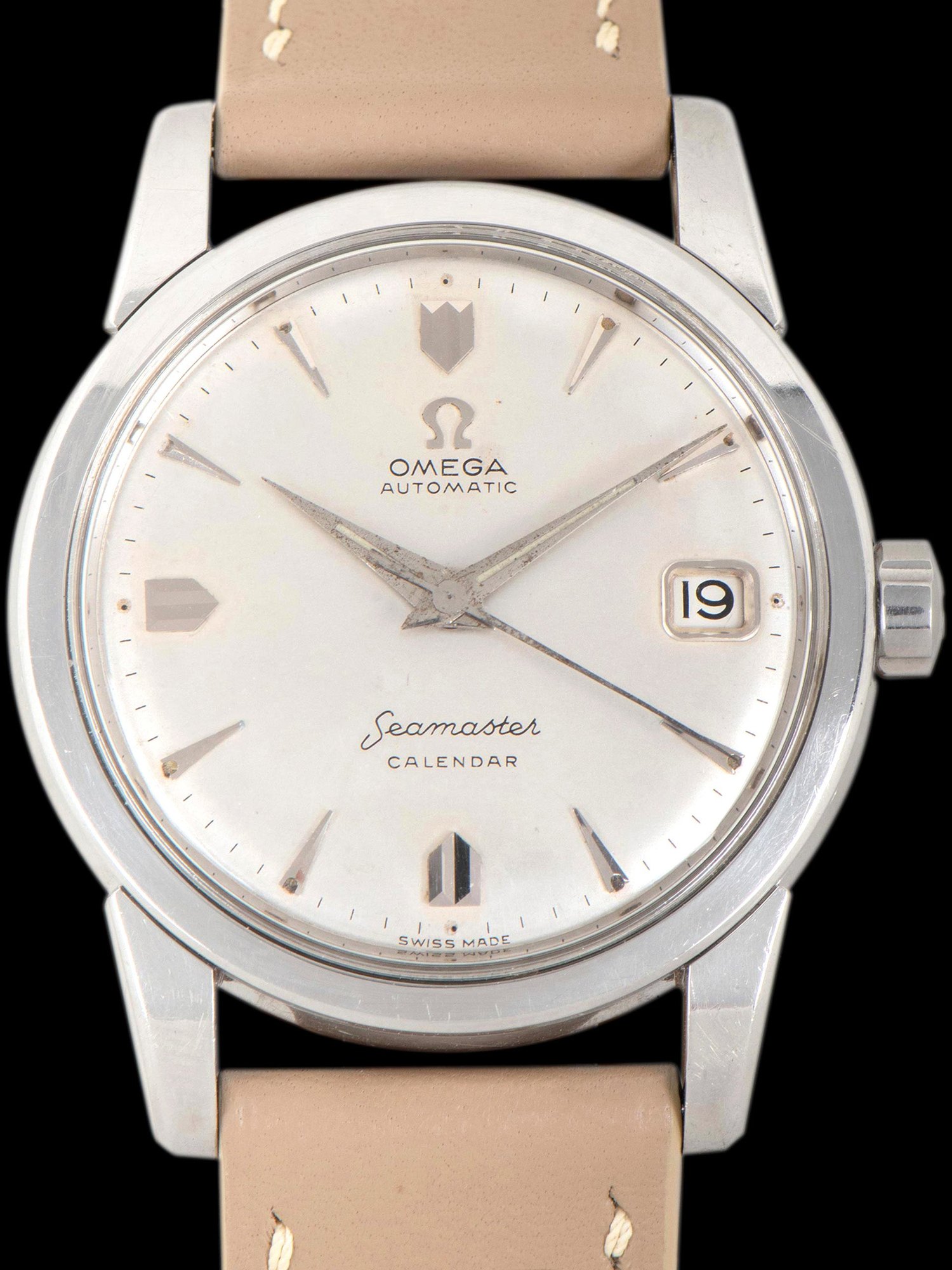 تصویر منبع؛ ساعت مچی امگا Seamaster Calendar رفرنس 2849 6 SC مدل ۱۹۵۶