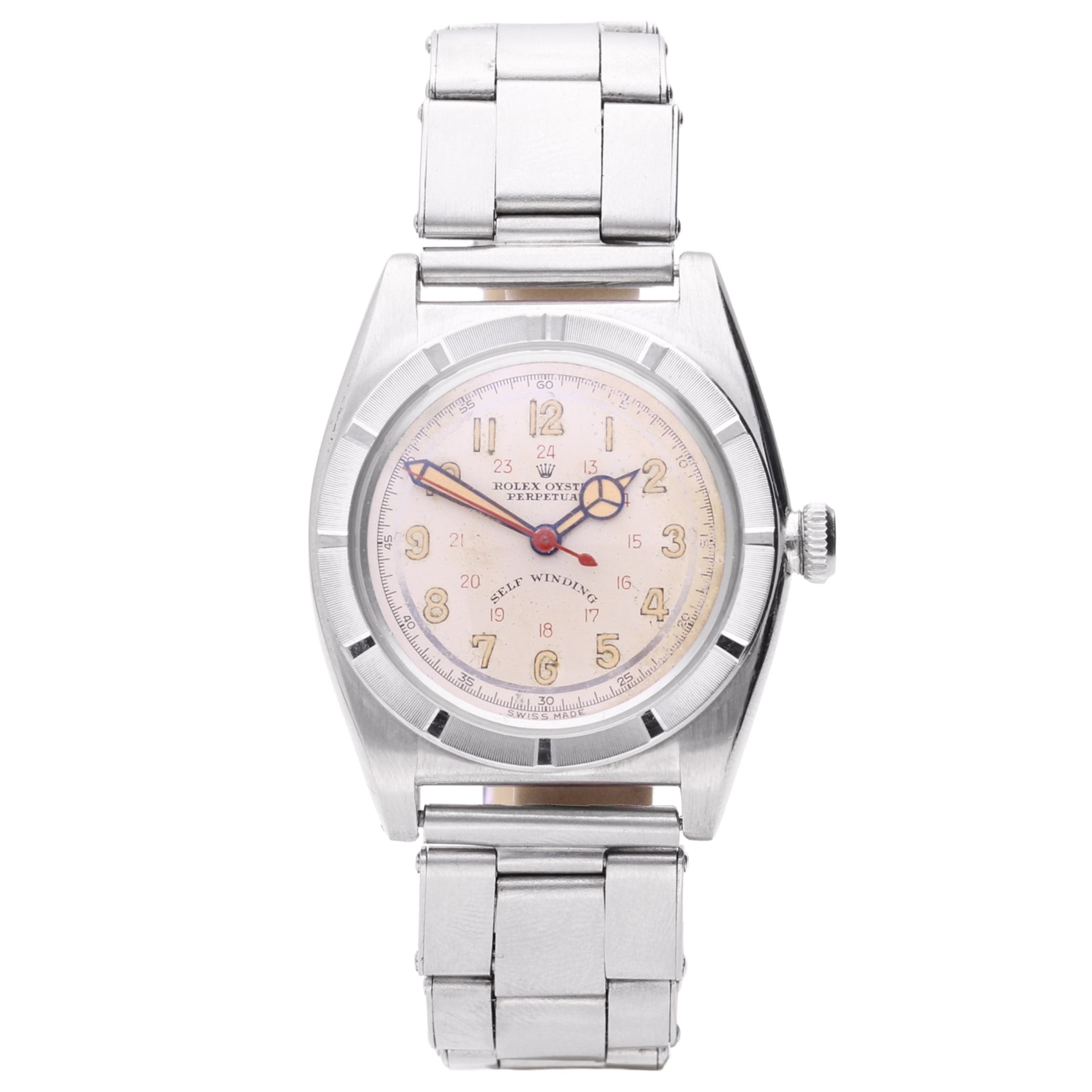 تصویر منبع؛ ساعت مچی Rolex Oyster Perpetual مدل Bubbleback ساخت ۱۹۴۰