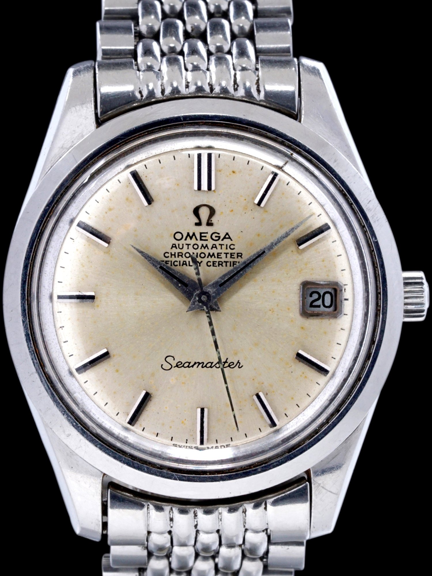 تصویر منبع؛ ساعت مچی امگا Omega Seamaster Chronometer رفرنس 166.010 مدل ۱۹۶۸