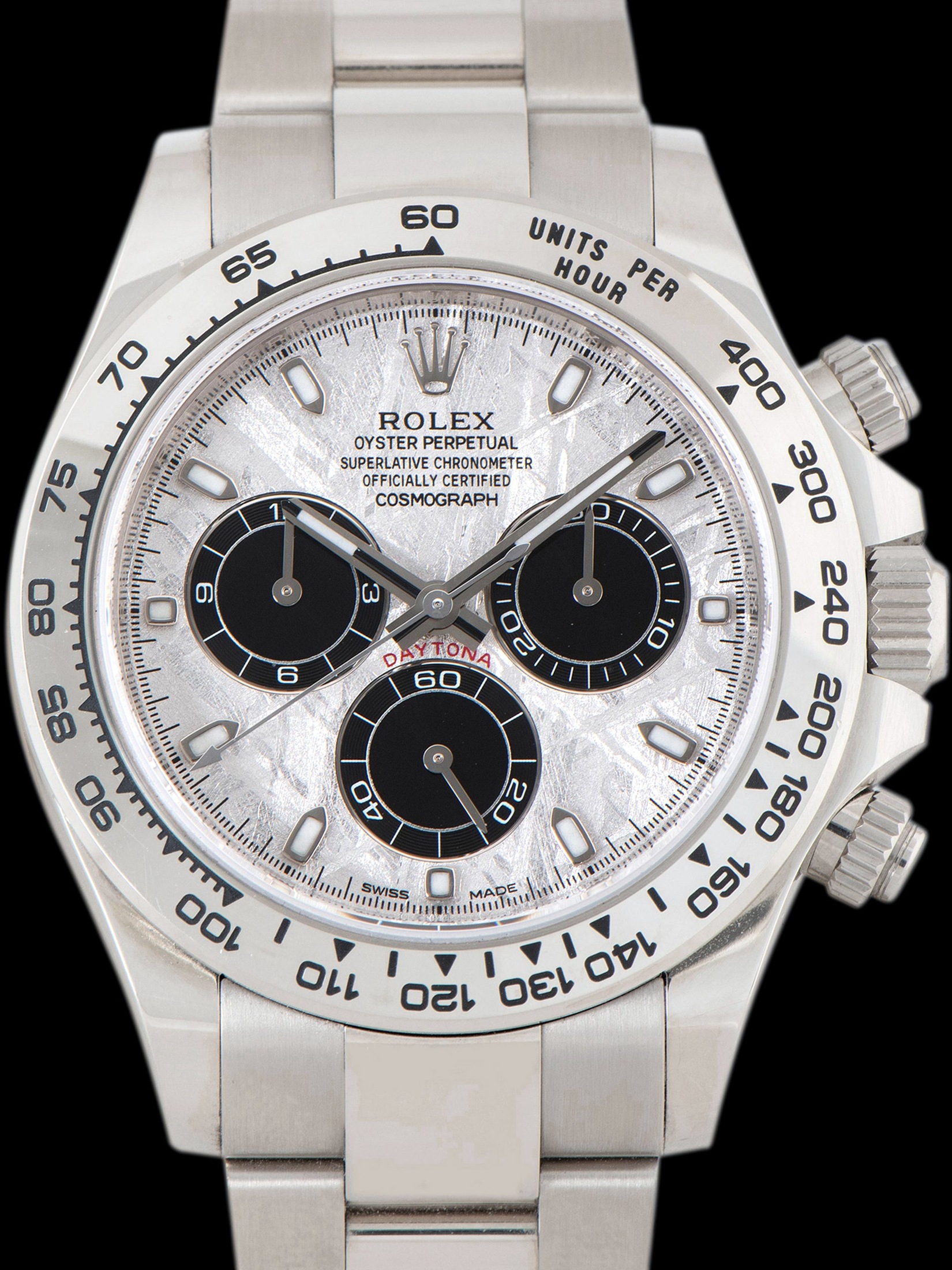 تصویر منبع؛ ساعت Rolex Daytona 18K WG (Ref. 116509) با صفحه Meteorite، مدل ۲۰۲۳