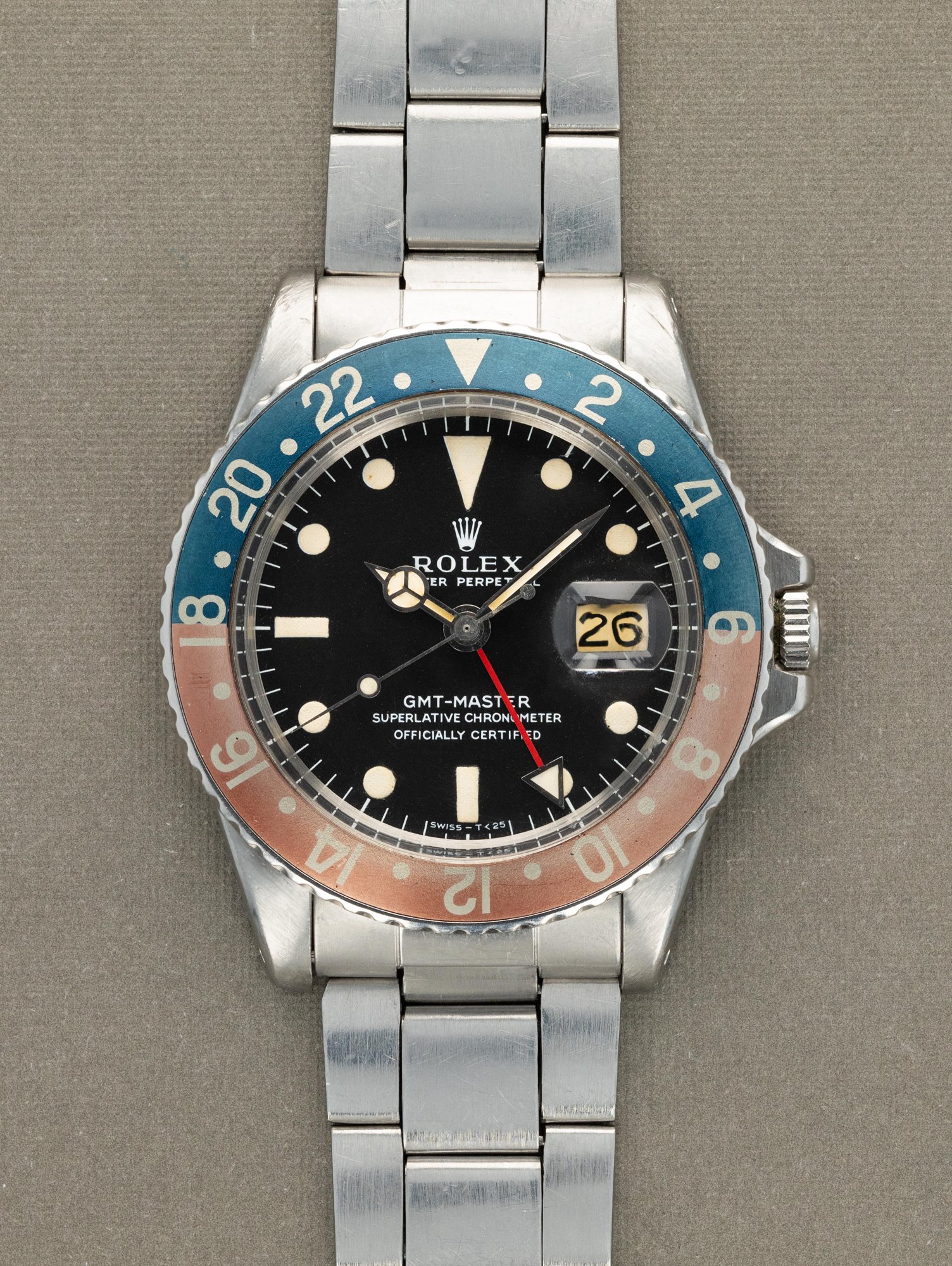 تصویر منبع؛ ساعت مچی رولکس Rolex GMT-Master Ref. 1675 با صفحه MK1 Long-E