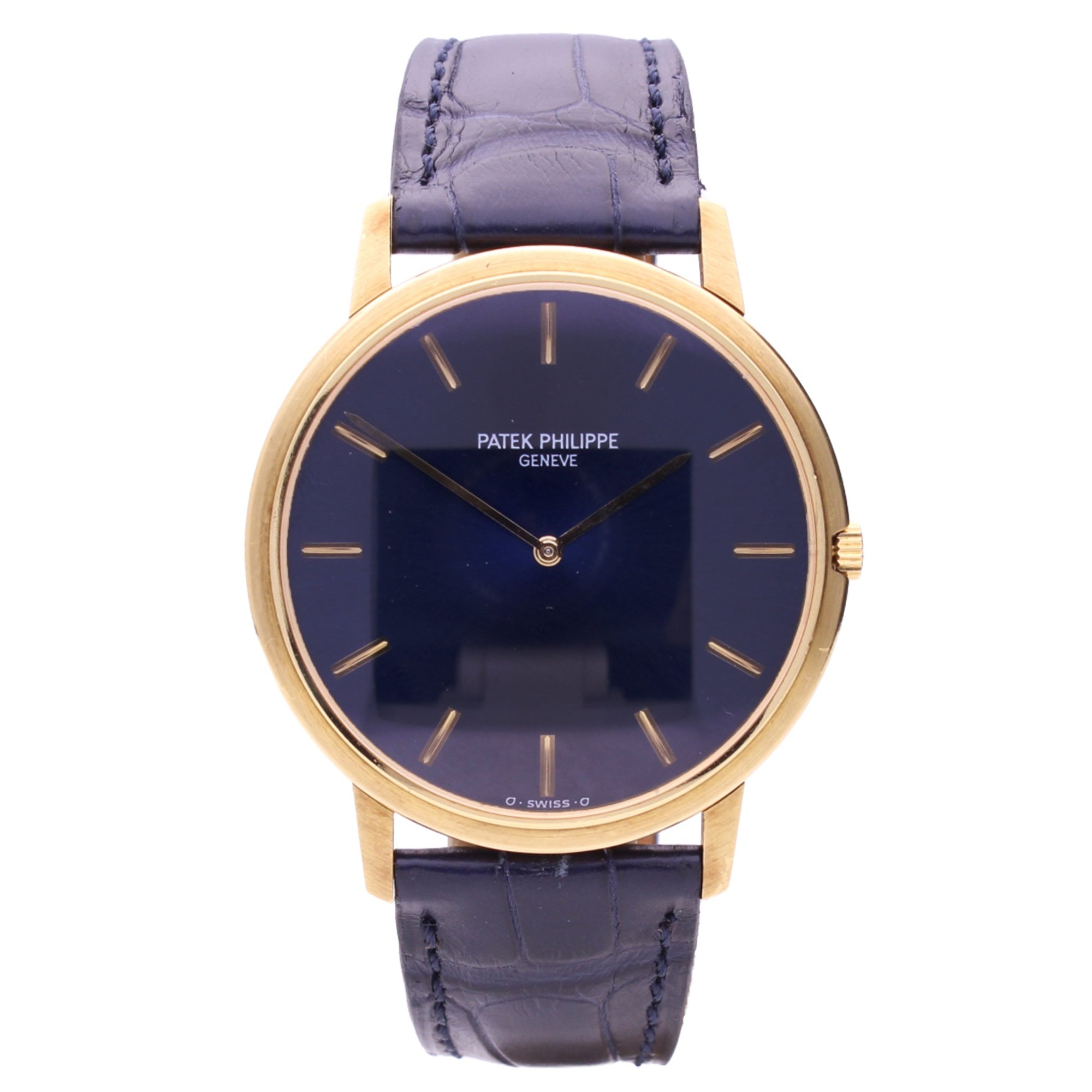 تصویر منبع؛ ساعت مچی طلای زرد ۱۸ عیار Patek Philippe Calatrava، ۱۹۷۰