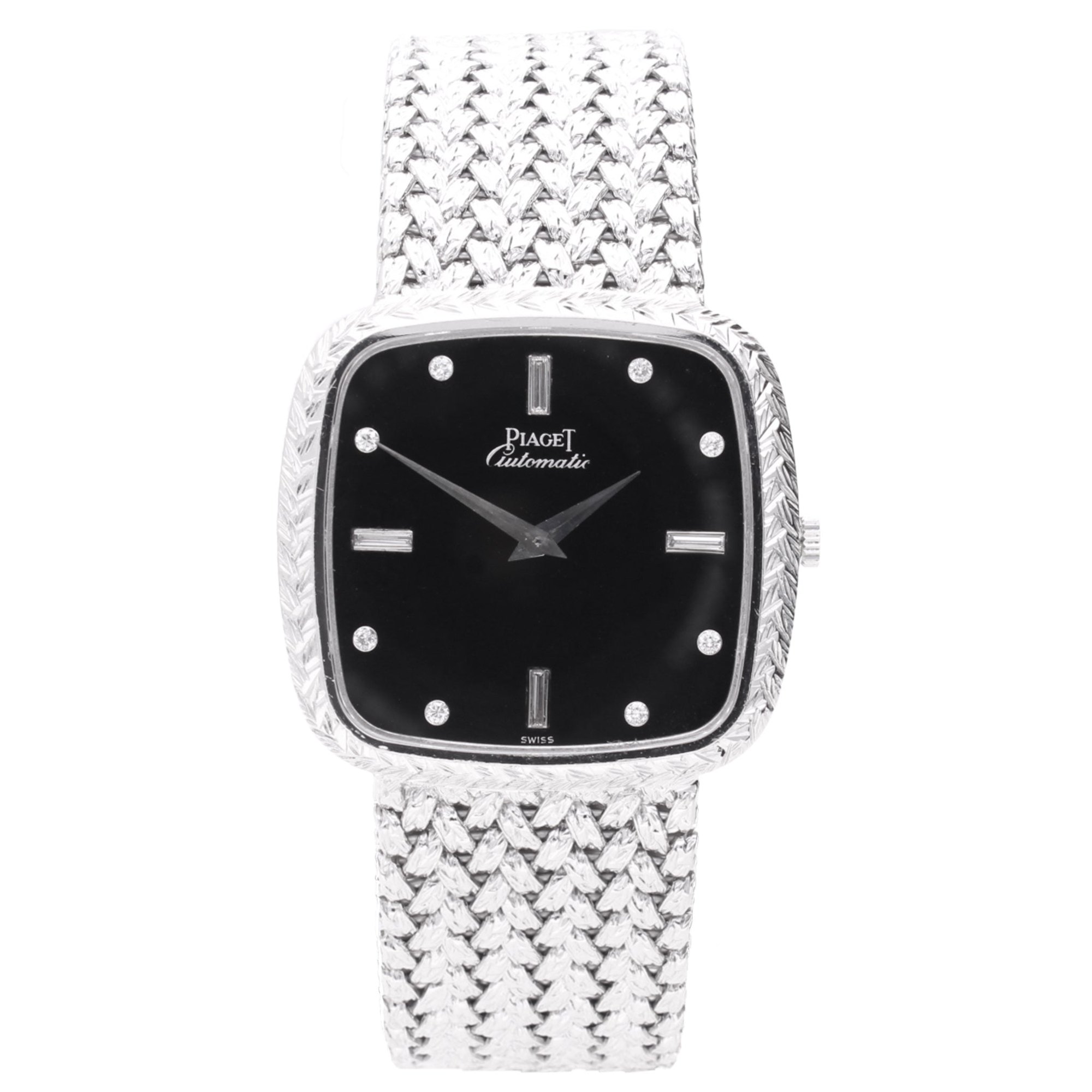 تصویر منبع؛ ساعت مچی پیاژه Piaget رفرنس 12773 از طلای سفید ۱۸ عیار با صفحه انیکس