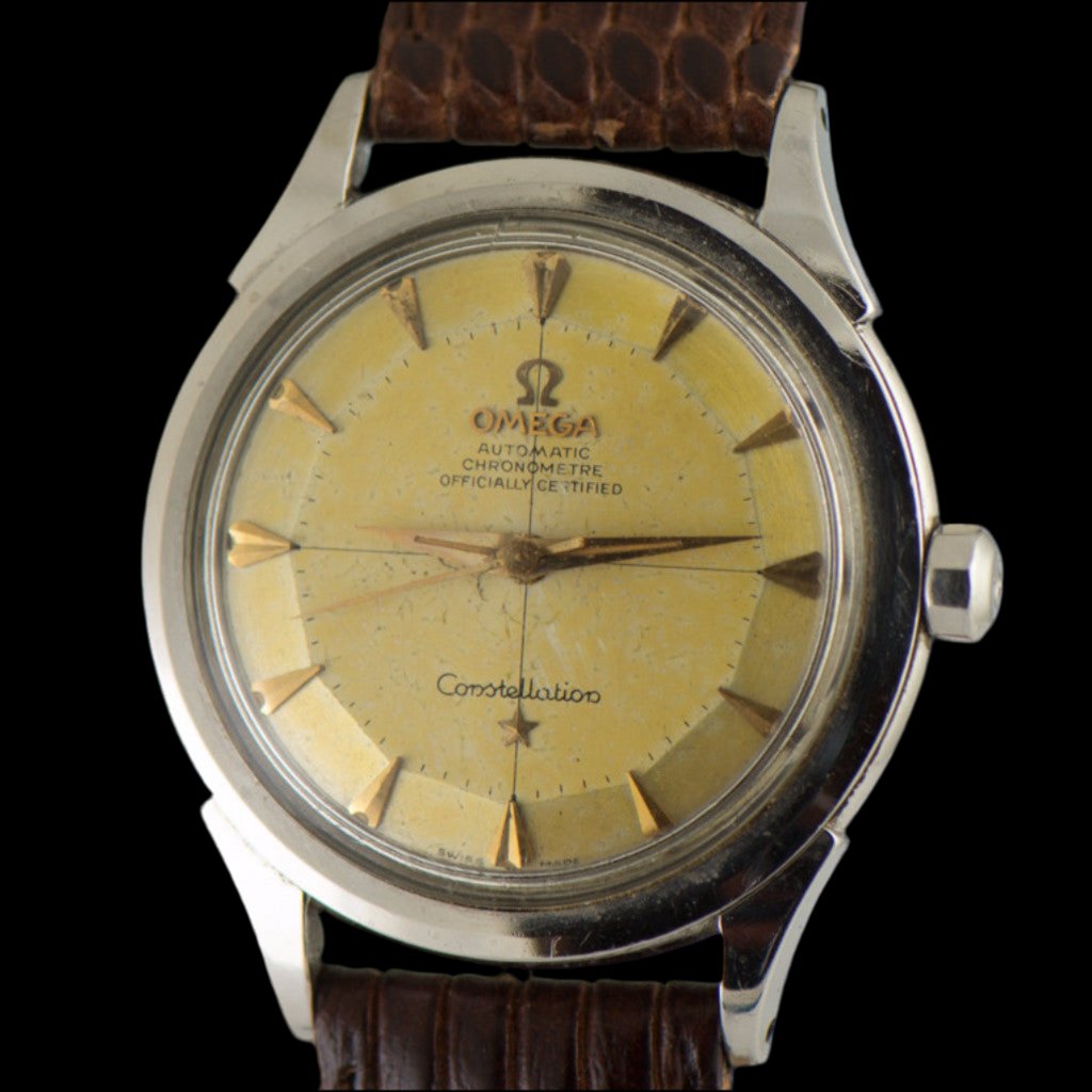 تصویر منبع؛ ساعت مچی وینتیج OMEGA Constellation Pie Pan