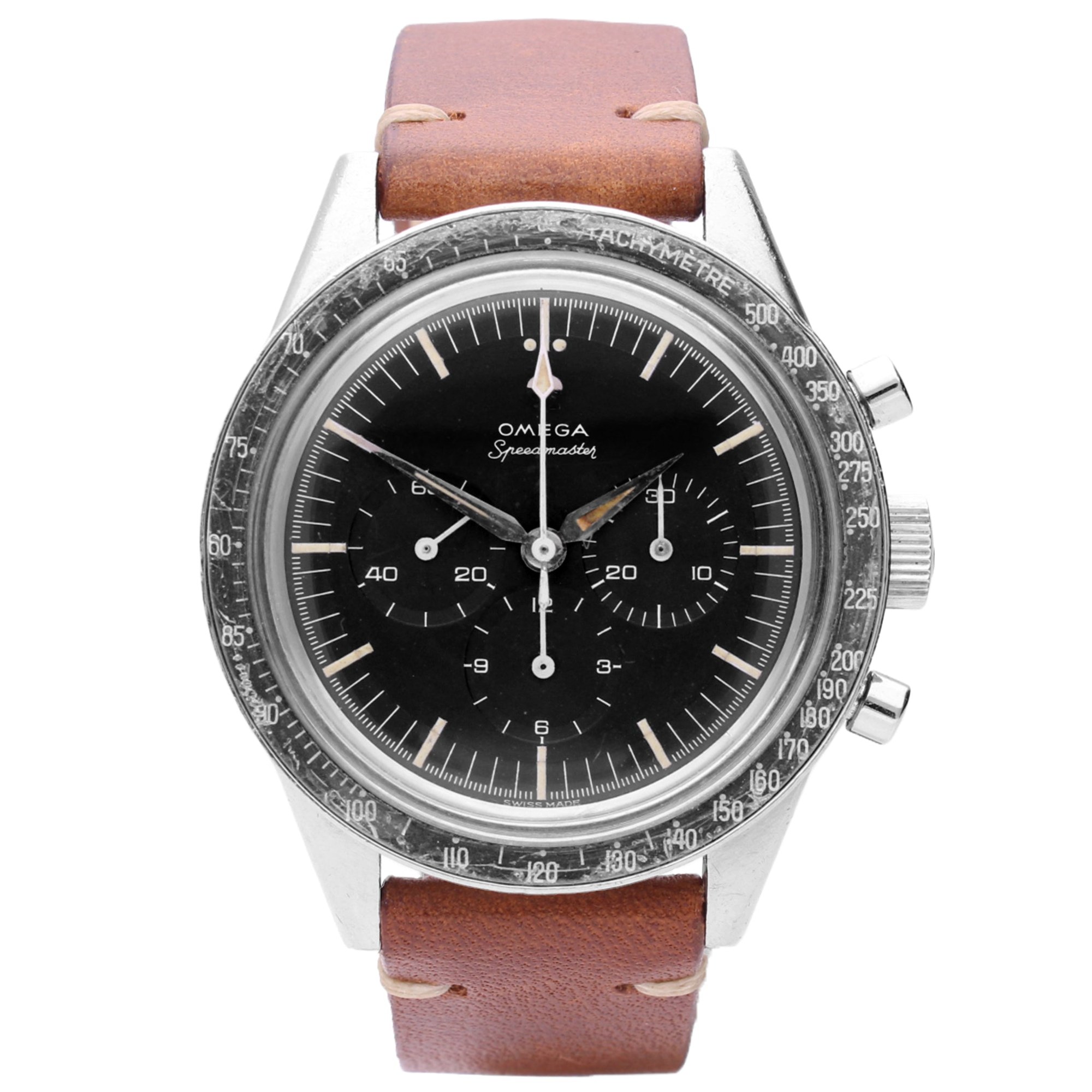 تصویر منبع؛ ساعت کرونوگراف استیل OMEGA Speedmaster رفرنس 2998-62، ۱۹۶۲