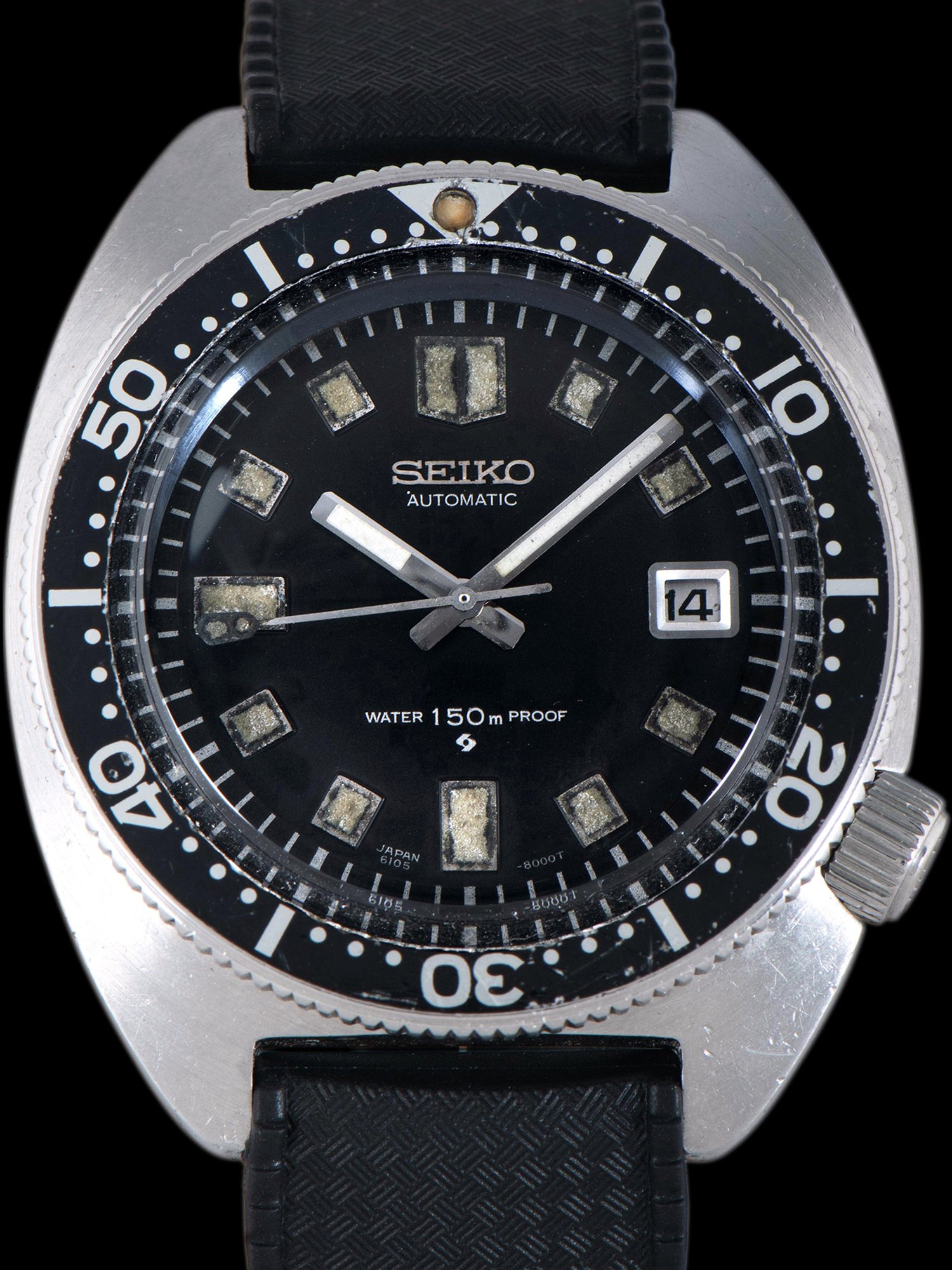 تصویر منبع؛ ساعت مچی سیکو Seiko Automatic Diver رفرنس 6105-8000 مدل ۱۹۶۹