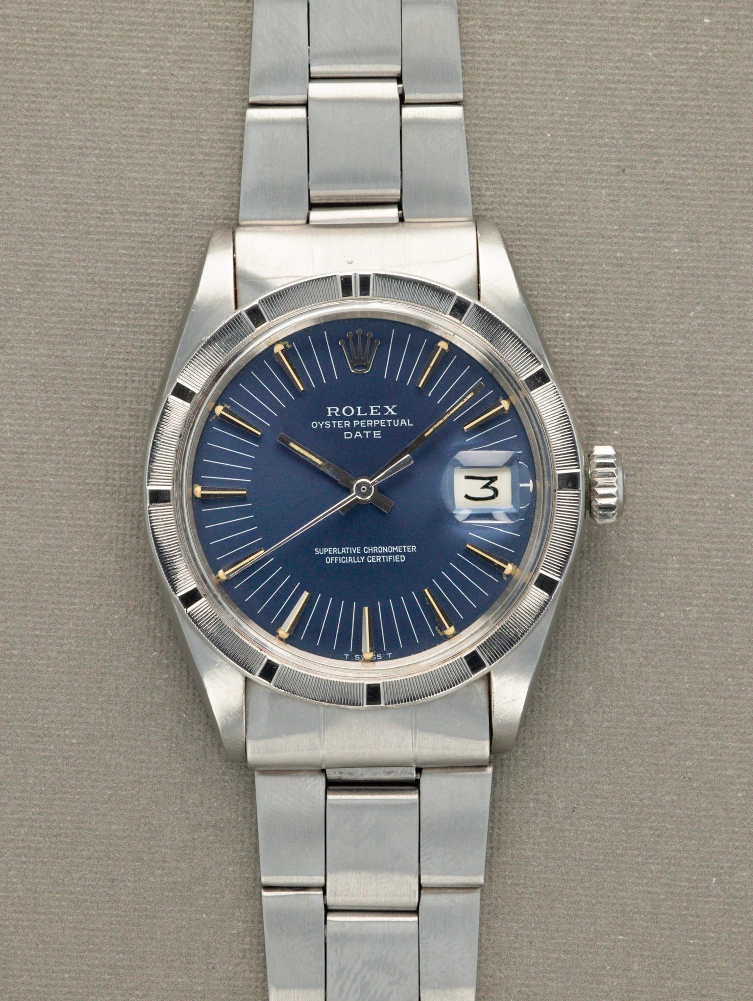 تصویر منبع؛ ساعت مچی Rolex Oyster Perpetual Date رفرنس 1501 صفحه Long Index