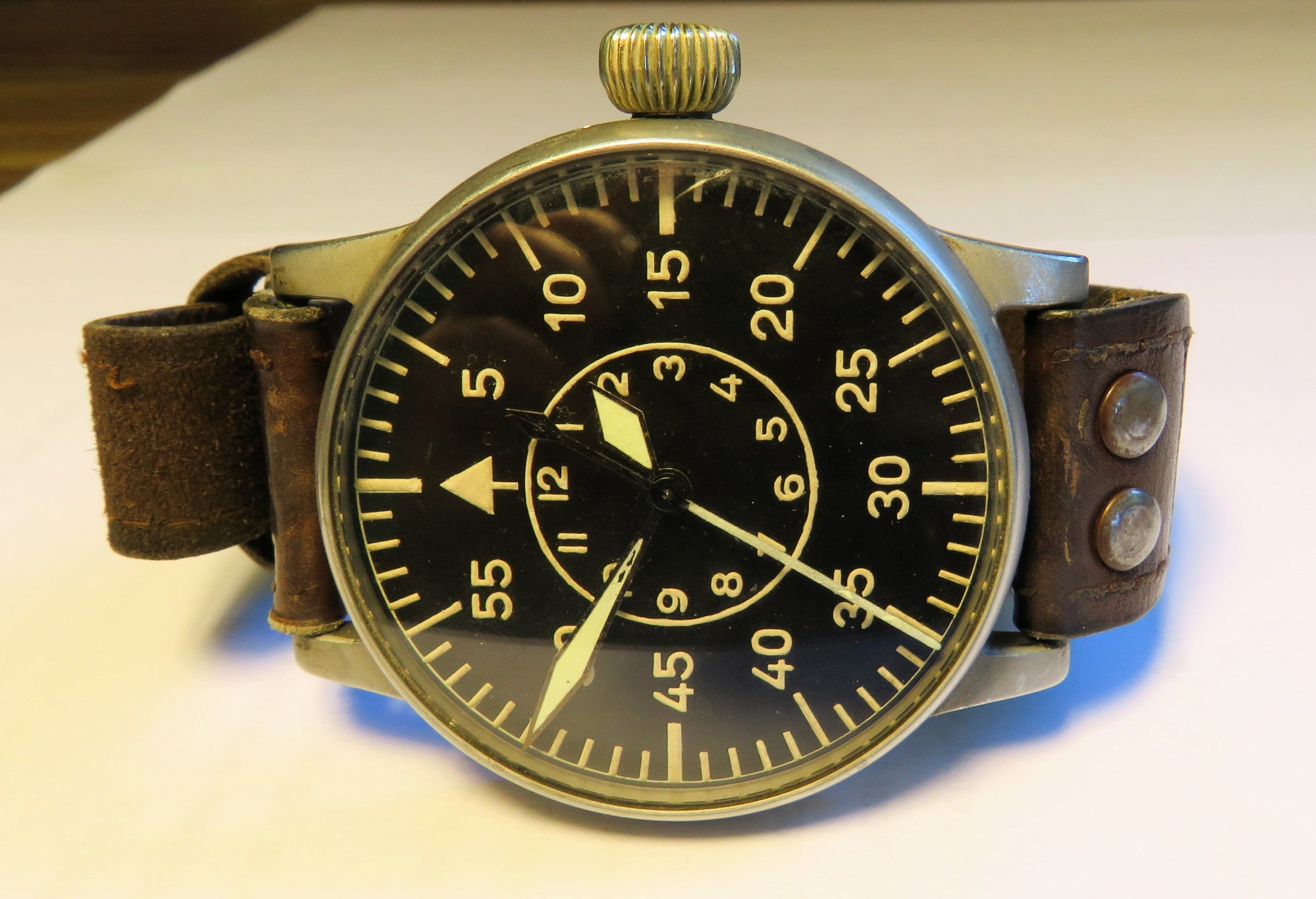 ساعت مچی خلبانی A. Lange & Söhne مدل B-Uhr ارتش آلمان کالیبر 48.1 حدود ۱۹۴۰