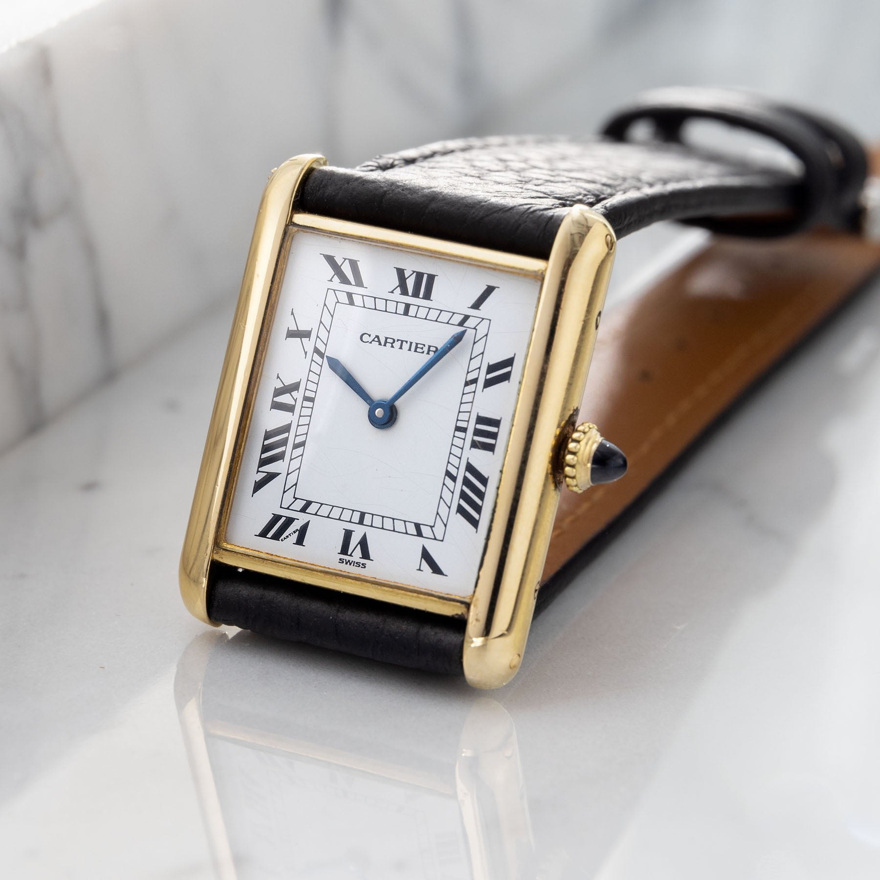 تصویر منبع؛ ساعت مچی Cartier Tank Louis رفرنس 78086 طلای زرد ۱۸ عیار