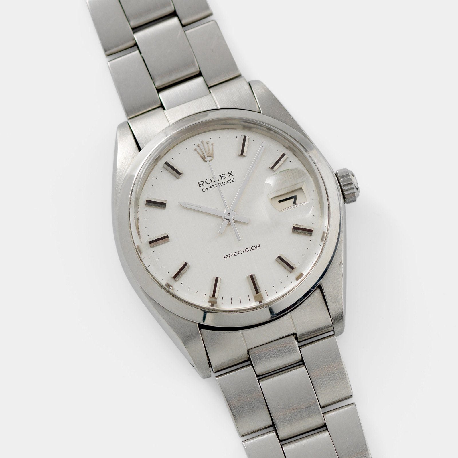 تصویر منبع؛ ساعت مچی رولکس Rolex Oysterdate رفرنس 6694 با صفحه نقرهای