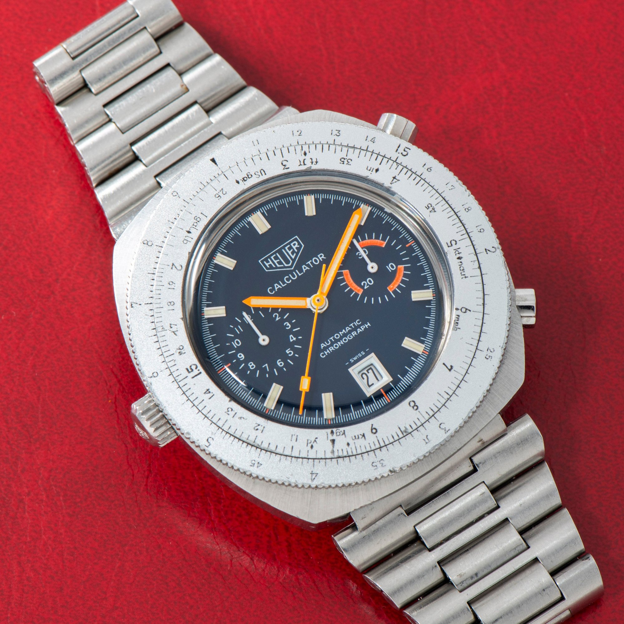 تصویر منبع؛ ساعت مچی کرنوگراف Heuer Calculator رفرنس 110.633