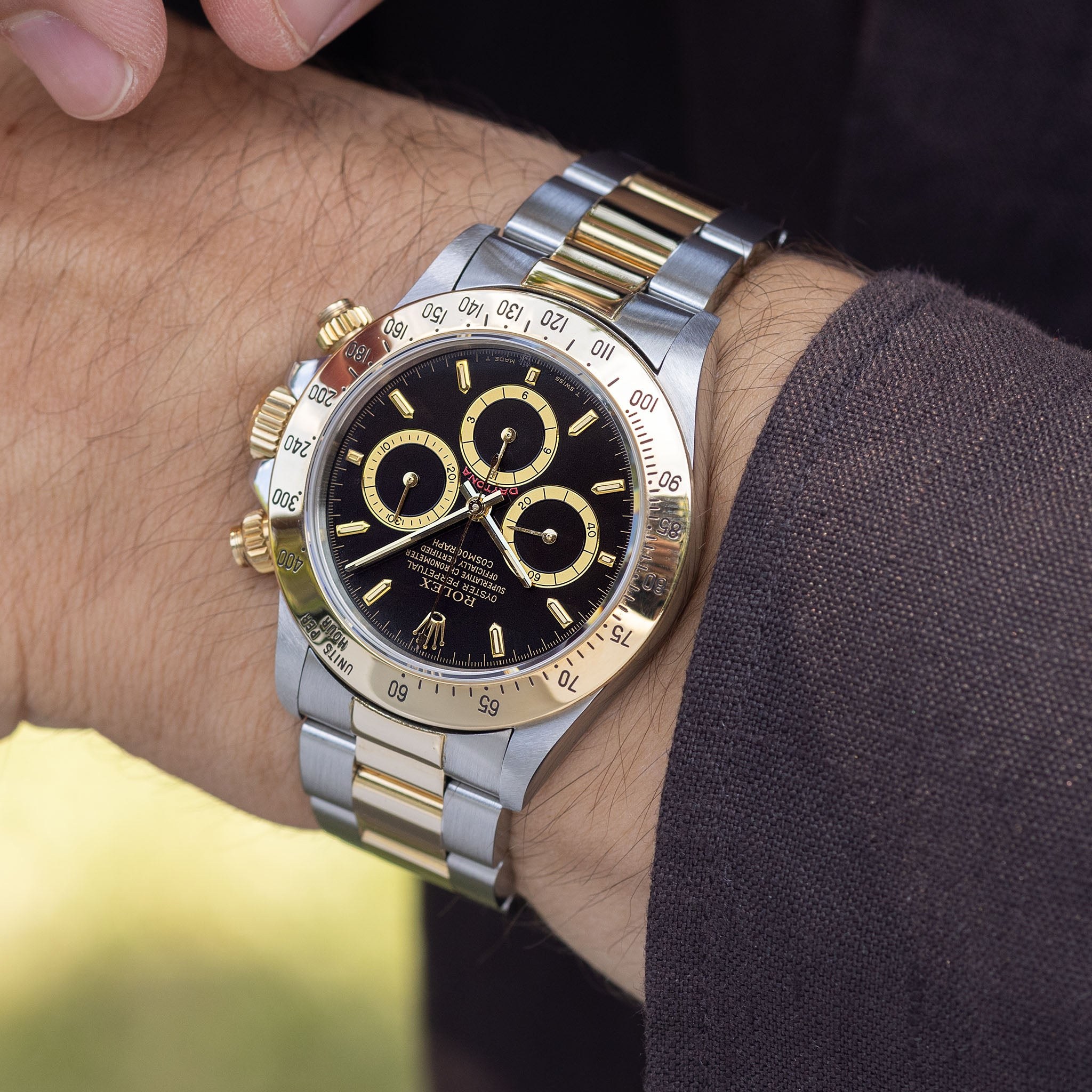 ساعت رولکس دیتونا Rolex Cosmograph Daytona رفرنس 16523 صفحه مشکی Inverted 6 سال ۱۹۸۸
